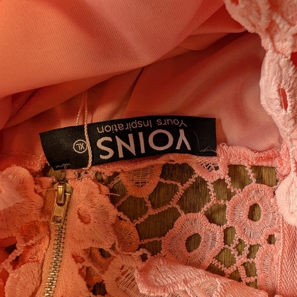 NWT women's Your Inspiration Elegant Pink Lace Sleeveless Dress Size Extra Large - Picture 5 of 6